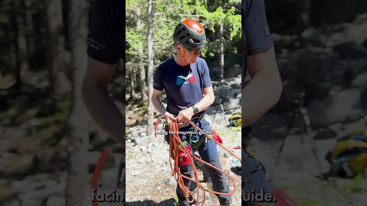 Rope handling basics shown by a Swiss mountain guide 🇨🇭🪢 #freeguide #ropehandling #switzerland