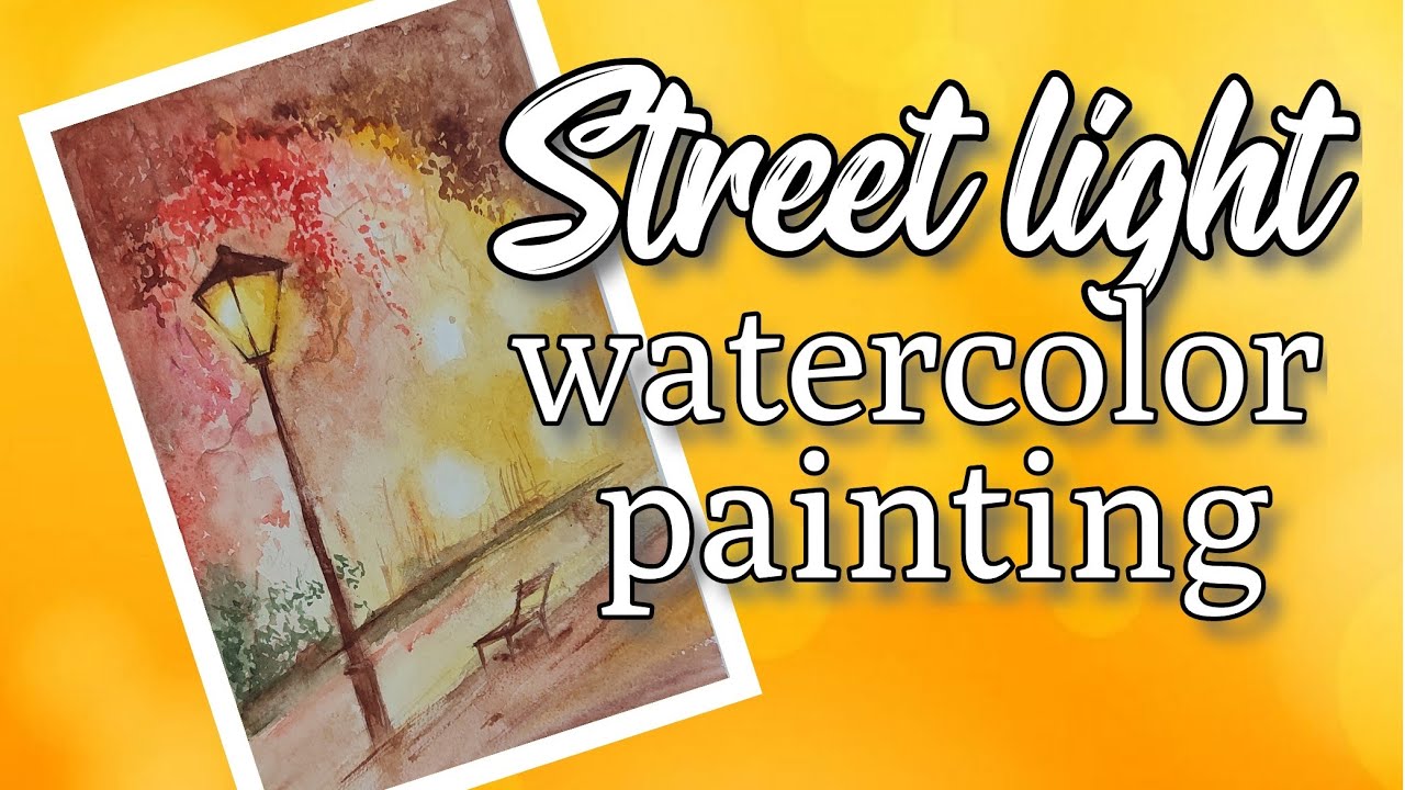 Street light || watercolor painting    9 November 2023