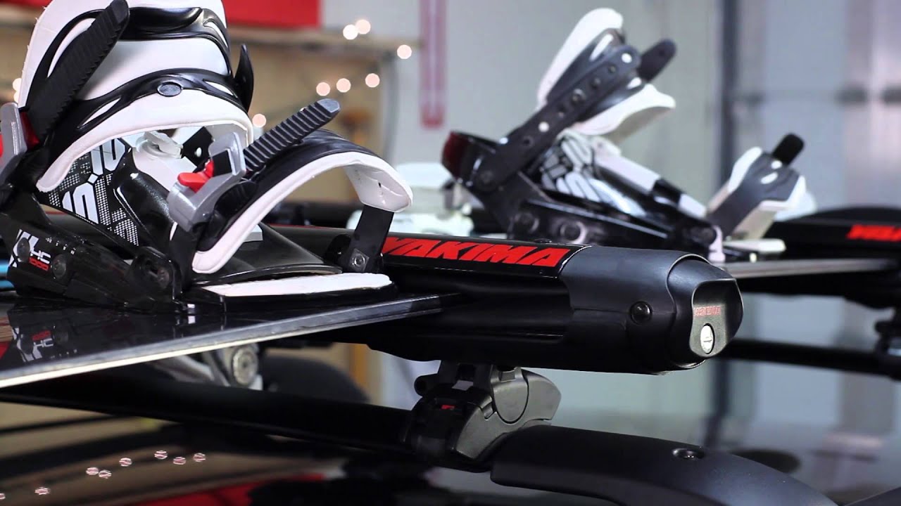 Демонстрация установки багажника для лыж и сноубордов Yakima FatCat 6