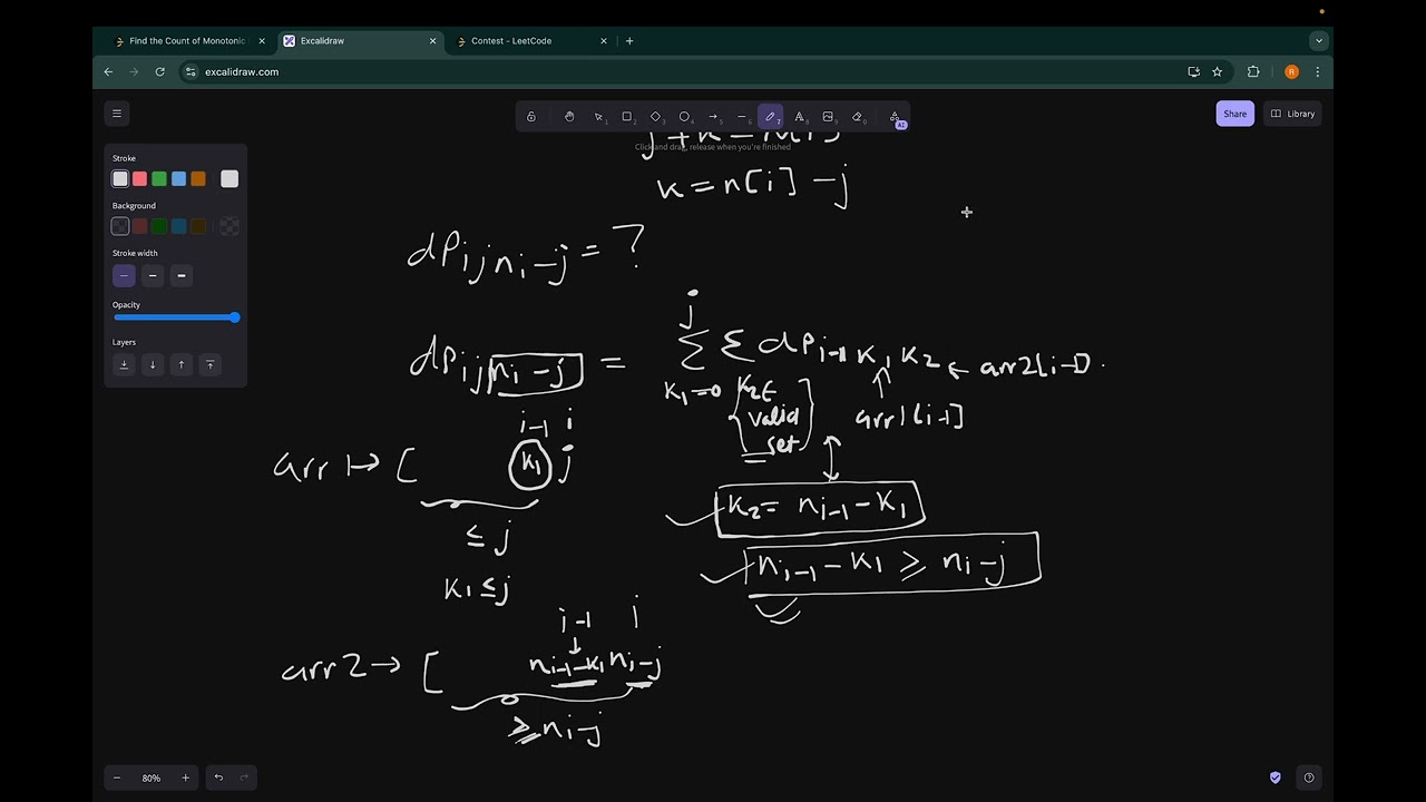 Leetcode Weekly Contest 410 | Find the Count of Monotonic Pairs I & II | Dp and optimization