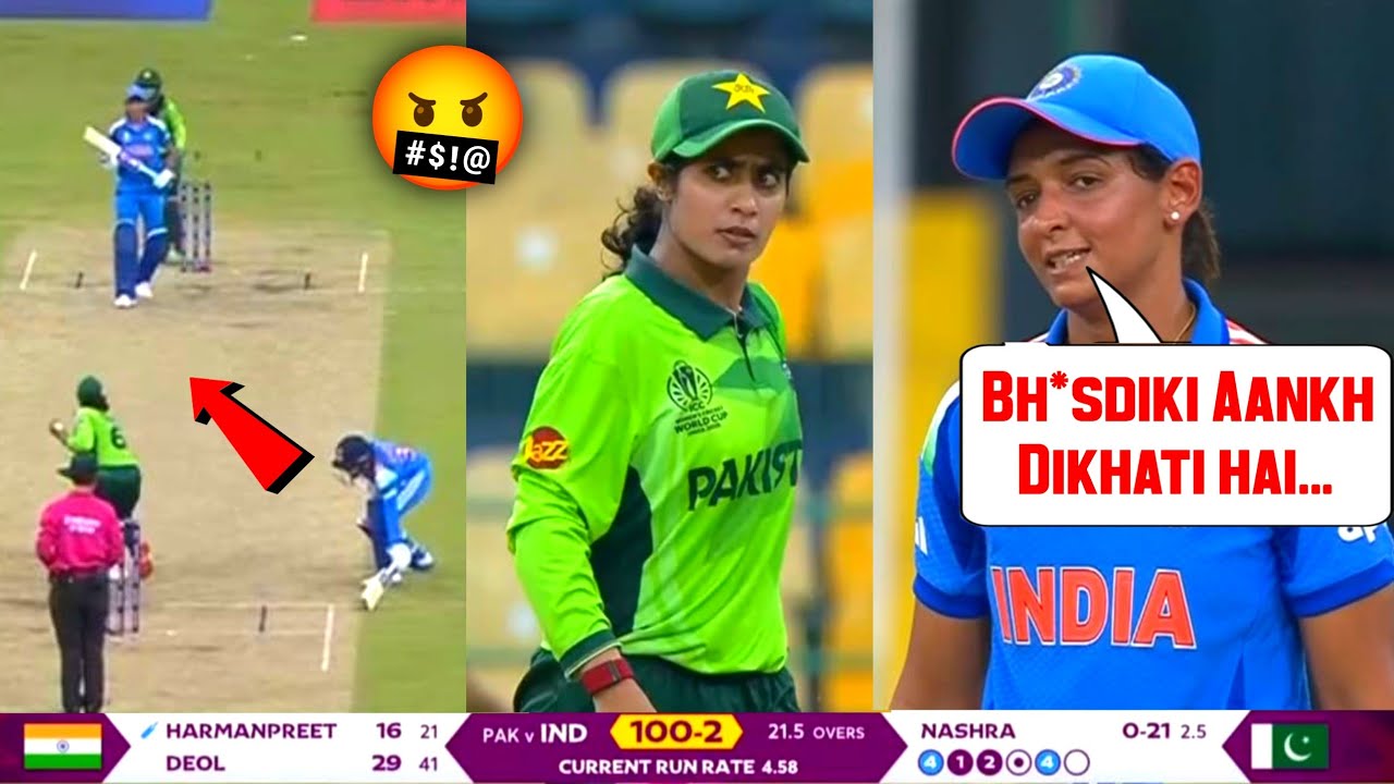 Harmanpreet Kaur's huge fight with Nashra Sandhu and Fatima during Ind vs Pak Women's ODI WC 2025
