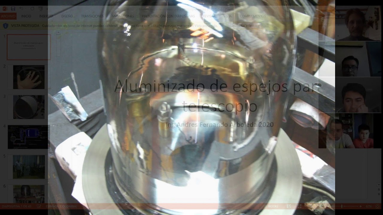 Cámara de Aluminizado para Espejos de Telescopios