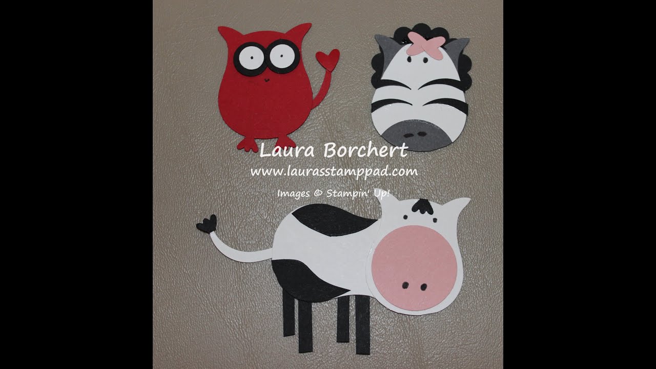 Owl Builder Punch Art: Zebra, Cow, & Devil - Laura's Stamp Pad