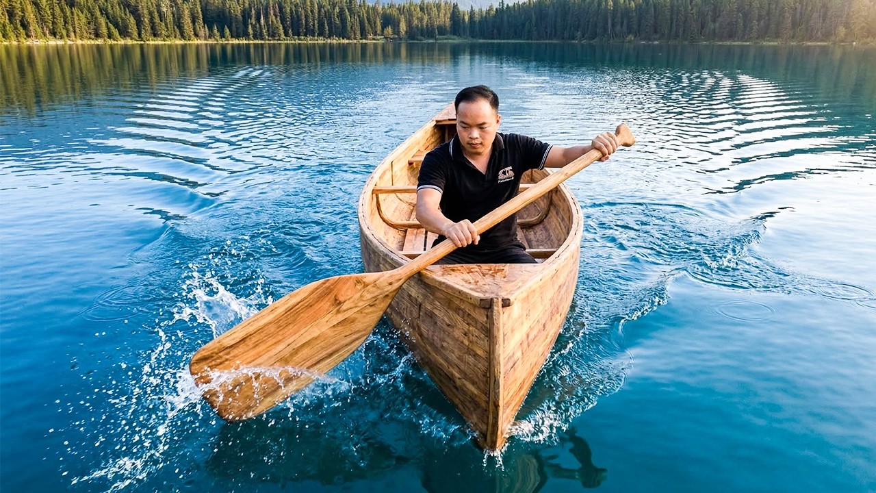 Primitive Skills: Building a Giant Wooden Boat by Hand From Raw Logs