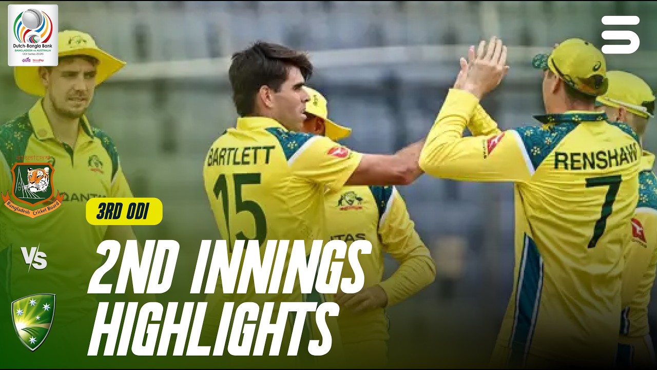 2nd Innings highlights | Bangladesh vs Australia | Match 03 | ODI Series 2026 | M9K1U