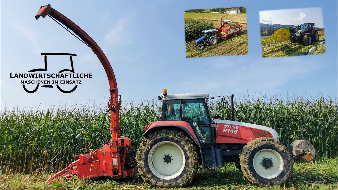 Maisernte in &Ouml;sterreich | Steyr 9145 | Maish&auml;ckseln | P&ouml;ttinger | Steyr Power braucht der Bauer