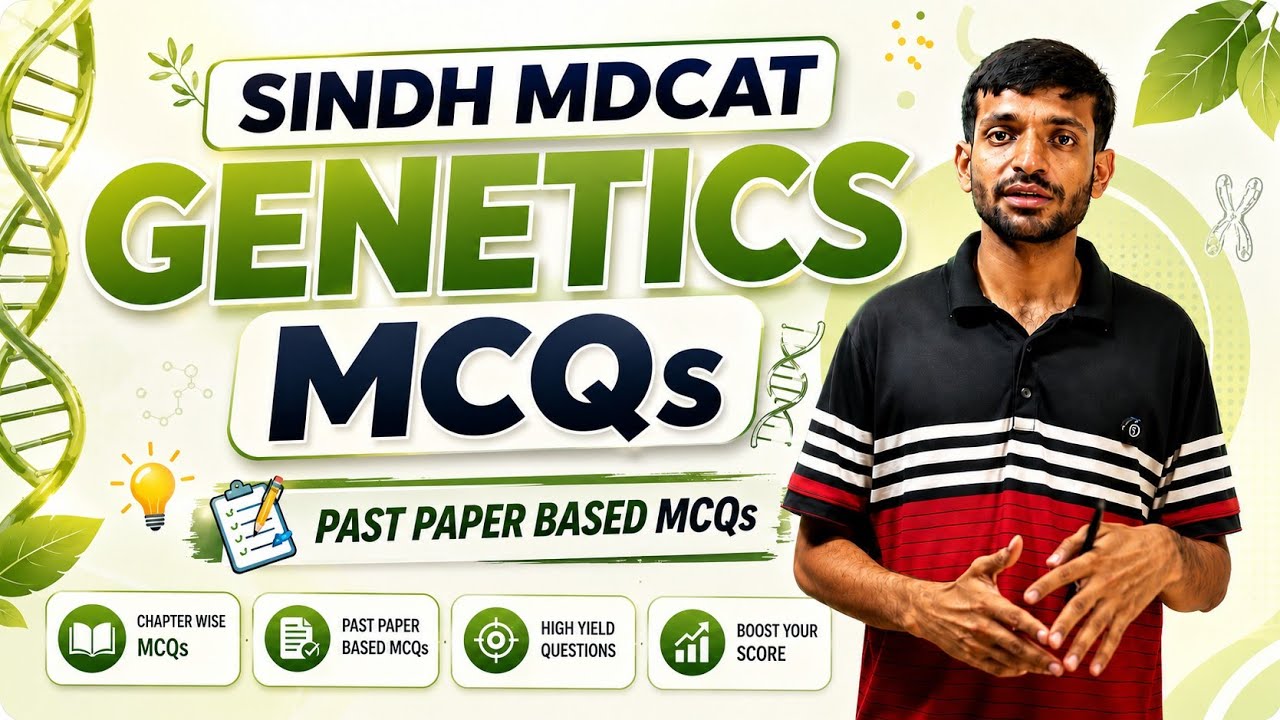 Sindh MDCAT Genetics MCQs | Past Paper Based MCQs Discussion | One Shot Revision | PMDC MDCAT 2026