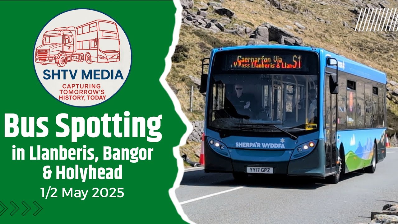 Buses in Llanberis Bangor and Holyhead 1 2 May 2025