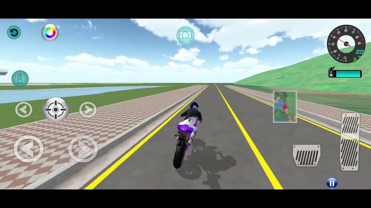 The bike drive Highway diving to parking 3D diving class 