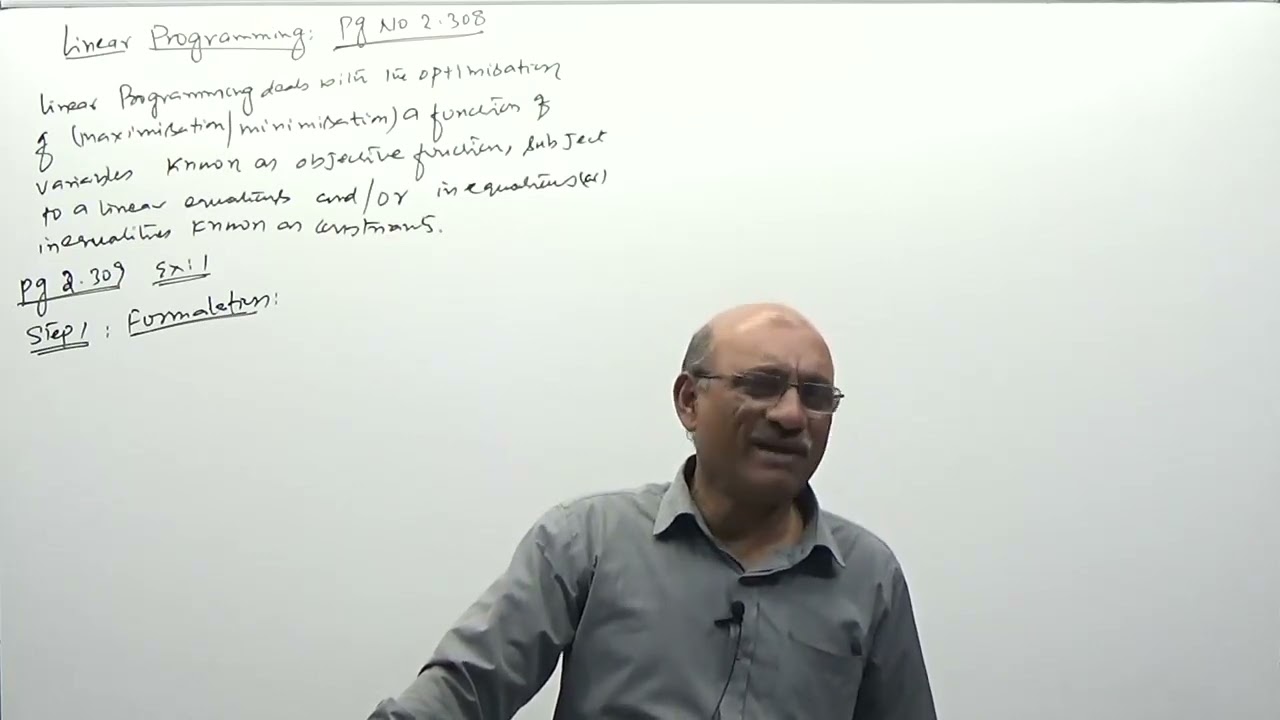 CMA inter OPM. Linear programming in English -5.