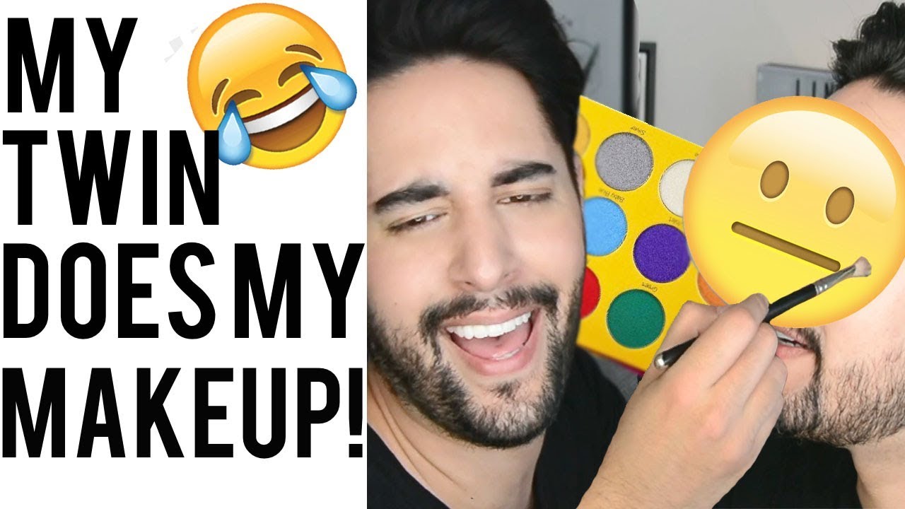 My Twin Does My Makeup !! Brother does my makeup