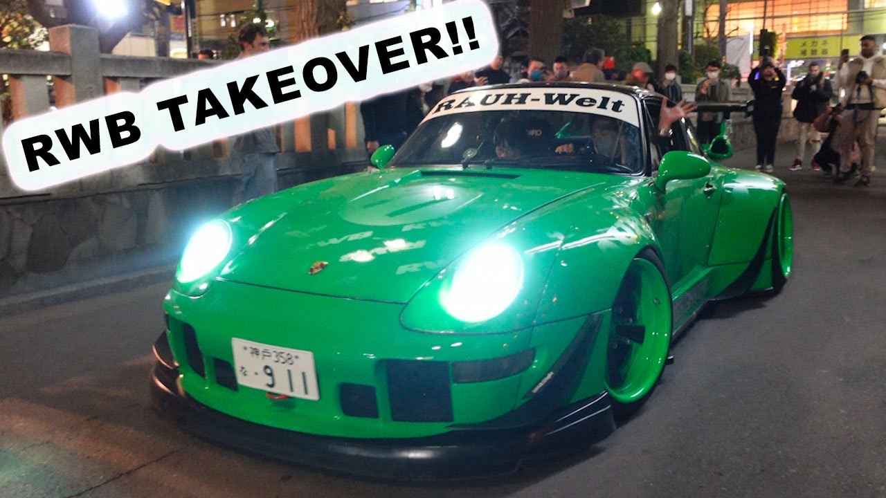 Dozen RWB Porsches Take Over Shrine In Japan!