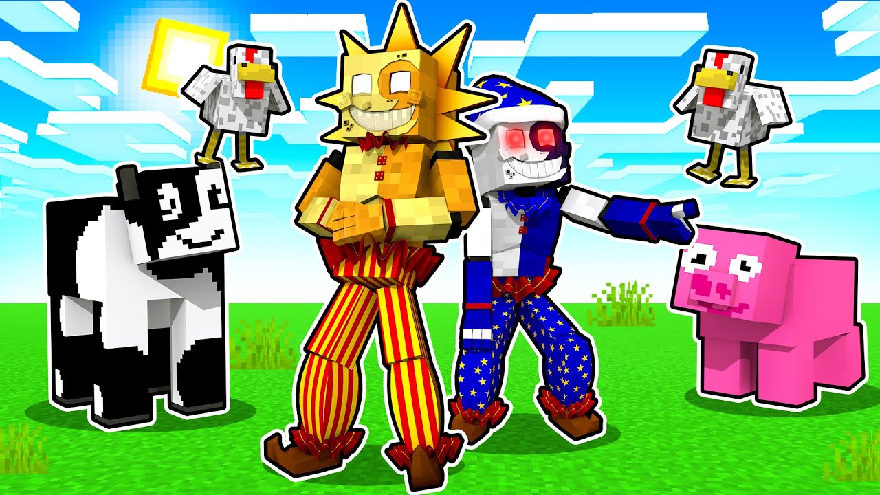 Minecraft But THE UGLIEST TEXTURE PACK  with SUN and MOON