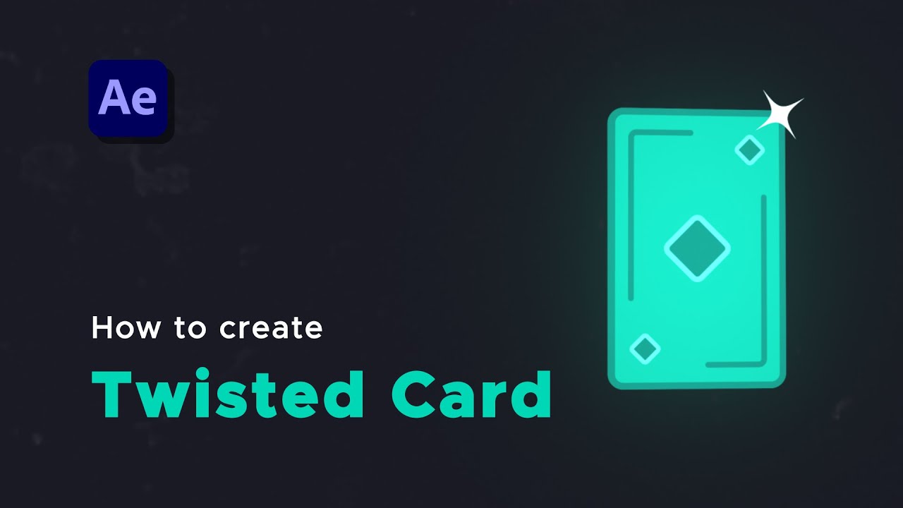 After Effects Tutorial: 3D Card Twist | Twisted Card Without Using 3D Software-No Plugins |