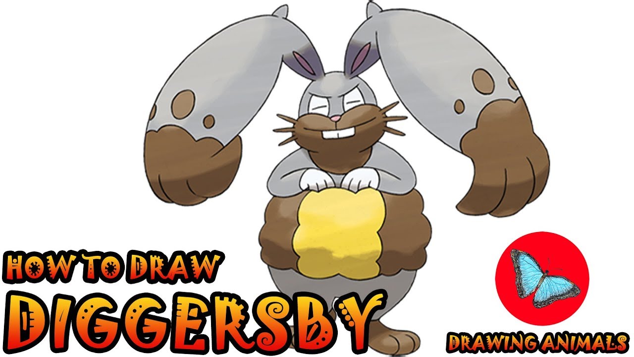 How To Draw Diggersby Pokemon | Drawing Animals
