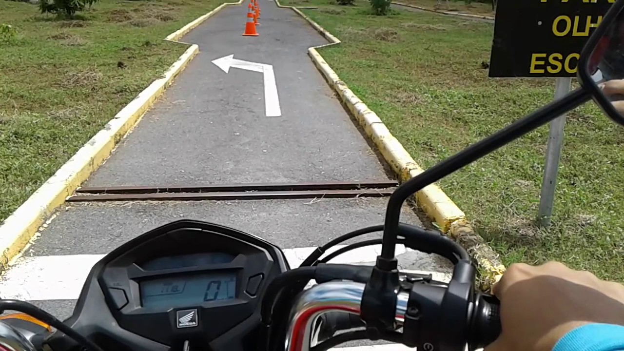 Percurso de moto no detran sobral