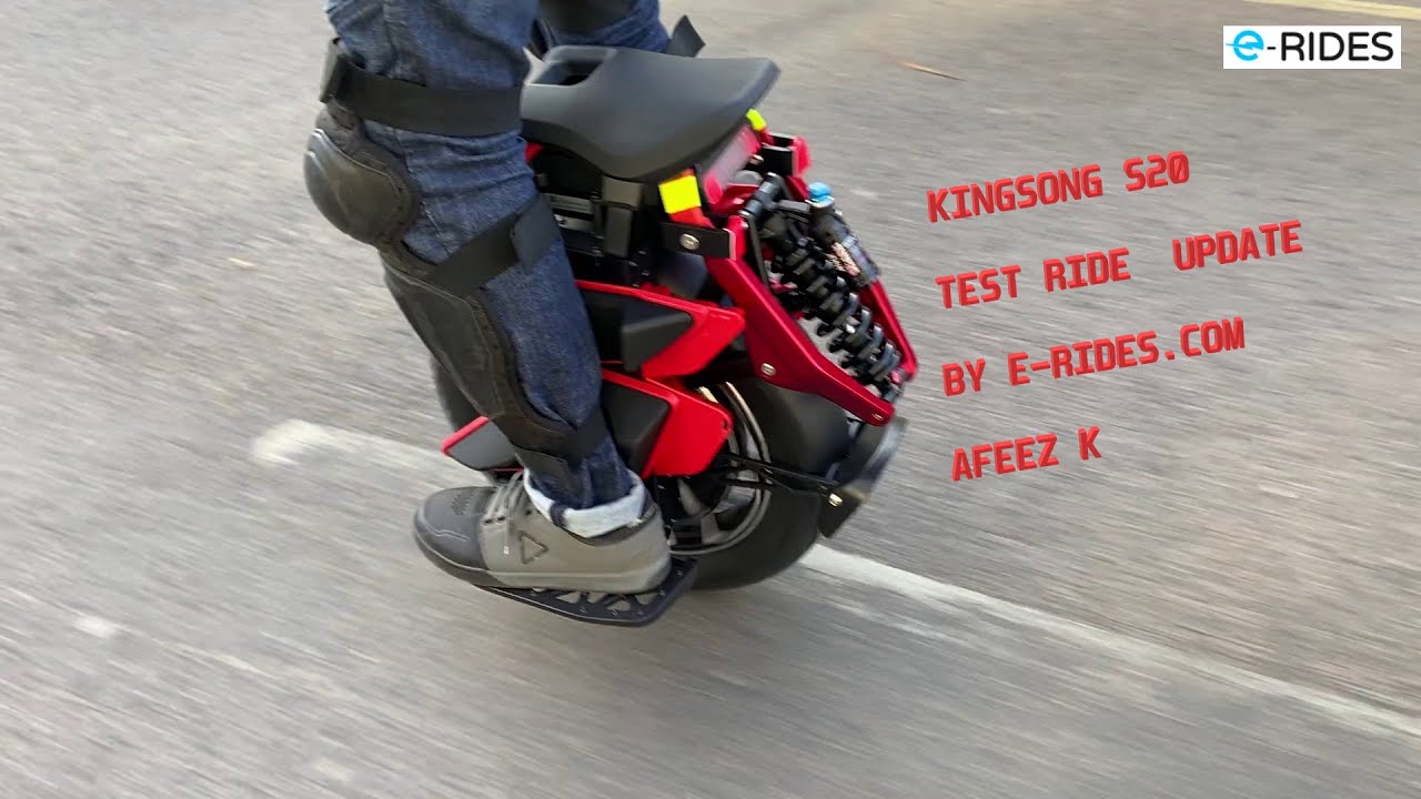 KINGSONG S20 RIDE TEST UPDATE. erides euc upgrade half ebike.
