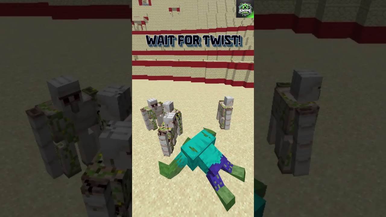 “5 Iron Golems vs 1 Mutant Zombie – EPIC Minecraft Battle!” 