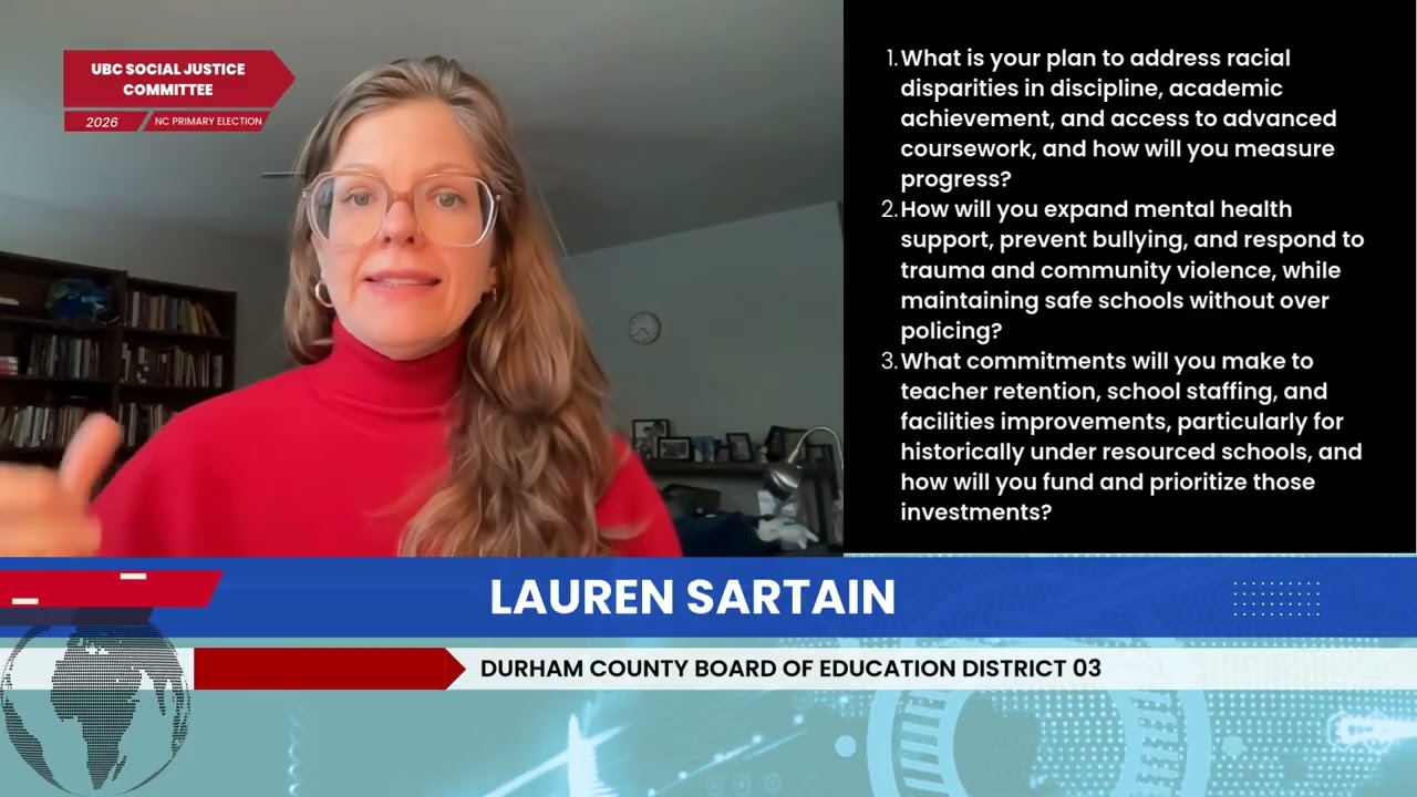 Durham County Board of Education District 3 - Lauren Sartain