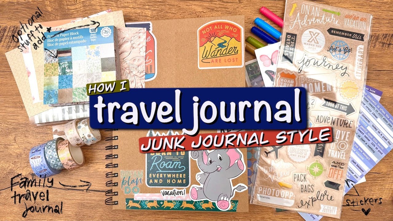how I travel journal ✈️  | junk journal style 🧾  | family travel journal with me Part 1