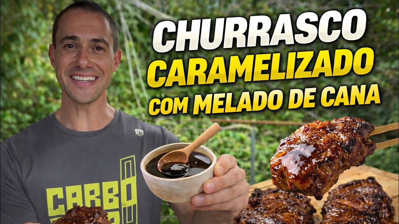 Churrasco caramelizado com Melado de Cana #churrasco #meladodecana 