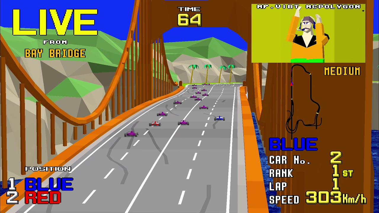 SEGA AGES Virtua Racing - Online Races (Tracker_TD vs RobotFaker) - Replay