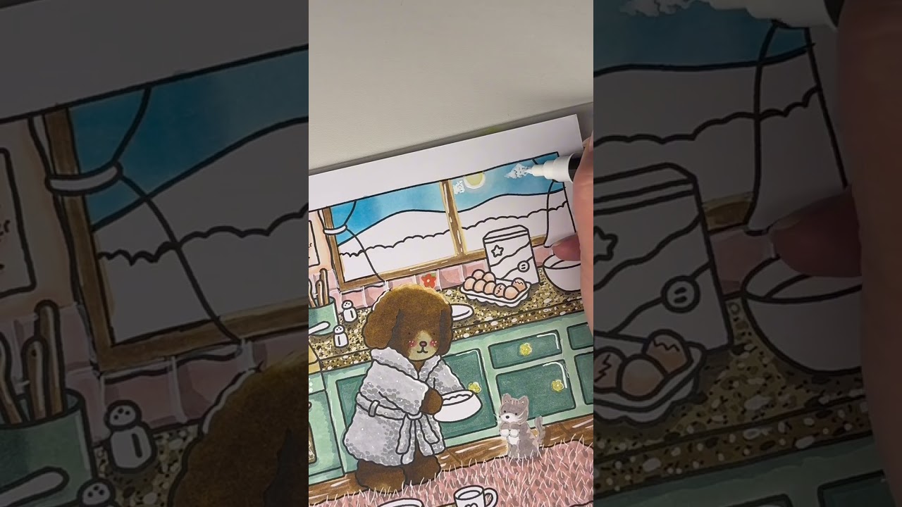 🌅 Zonsopkomst in een cozy keuken | Coloring & ontspanning