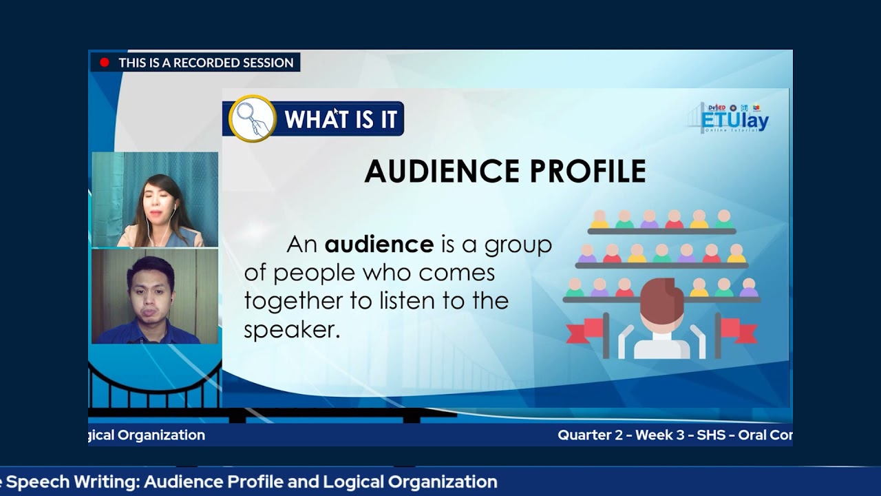 ETULAY ORAL COMMUNICATION Q2 WEEK 3: Principles of Effective Speech Writing: Audience Profile....