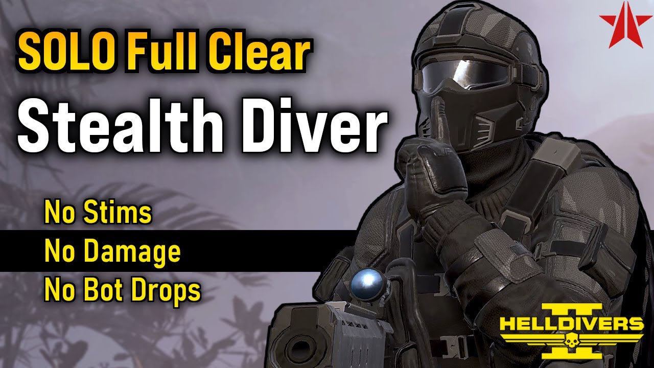 Helldivers 2 -  Stealth Diver, Stimless Super Helldive (SOLO full clear, no damage)
