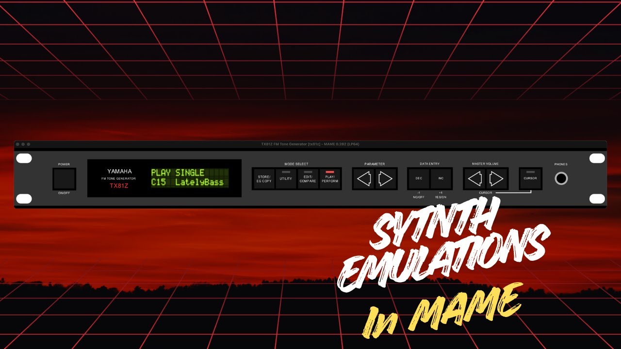 Yamaha TX81Z эмулируется в MAME