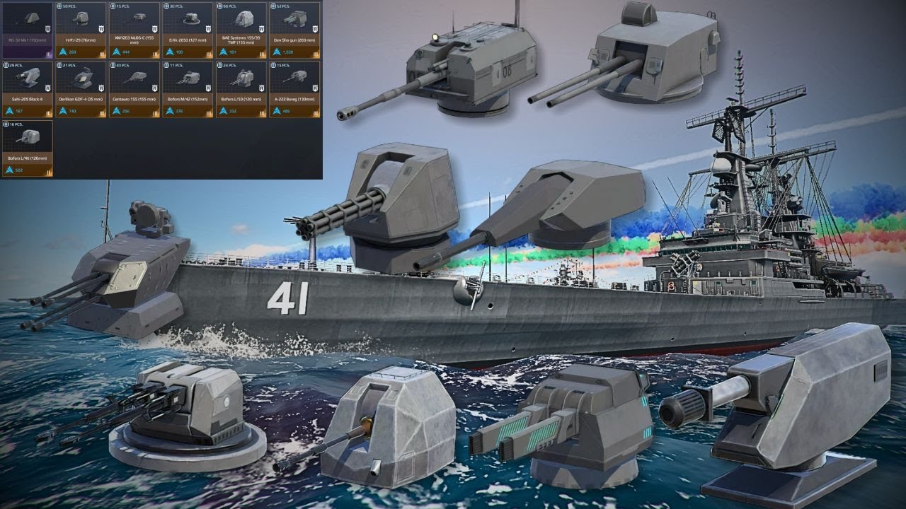 Before And After Rebalance All Cannon Market T3 | Modern Warships