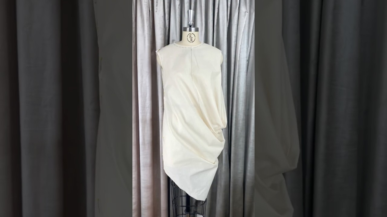 Draping a Dress using ONE Piece of Fabric! #drapingclass