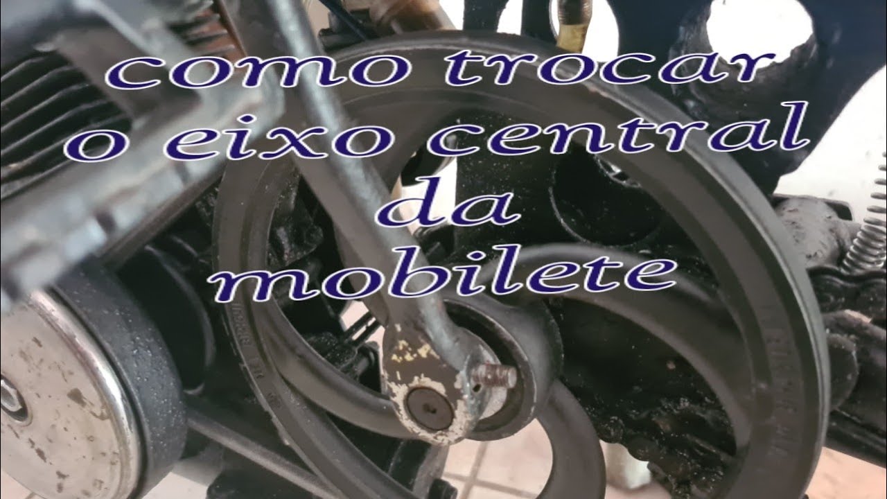 Como trocar o eixo central da mobilete,mostrado em detalhes