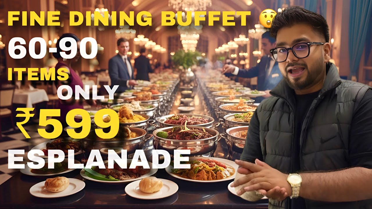 ₹599 Unlimited Buffet in Kolkata 😱 70+ Items Near New Market | Esplanade Food Tour
