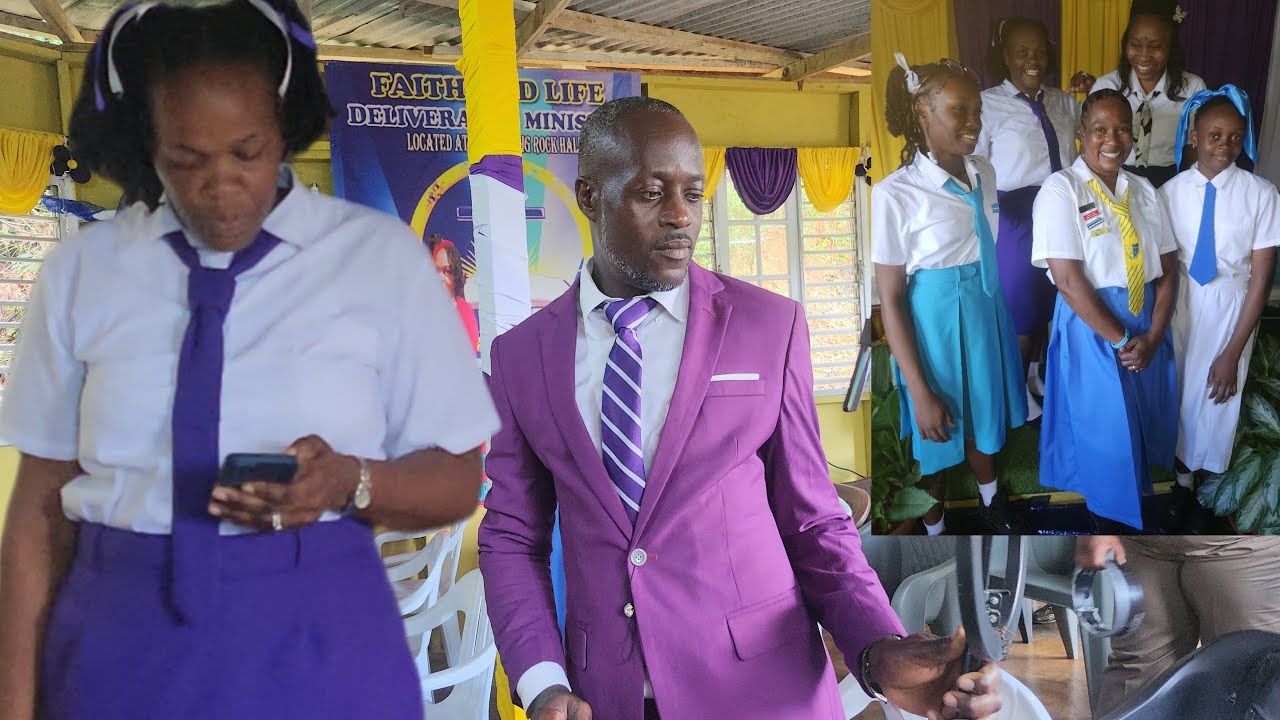 MINISTER MONTAQUE WITH THE MESSAGE ON SCHOOL UNIFORM DAY AT CHURCH 