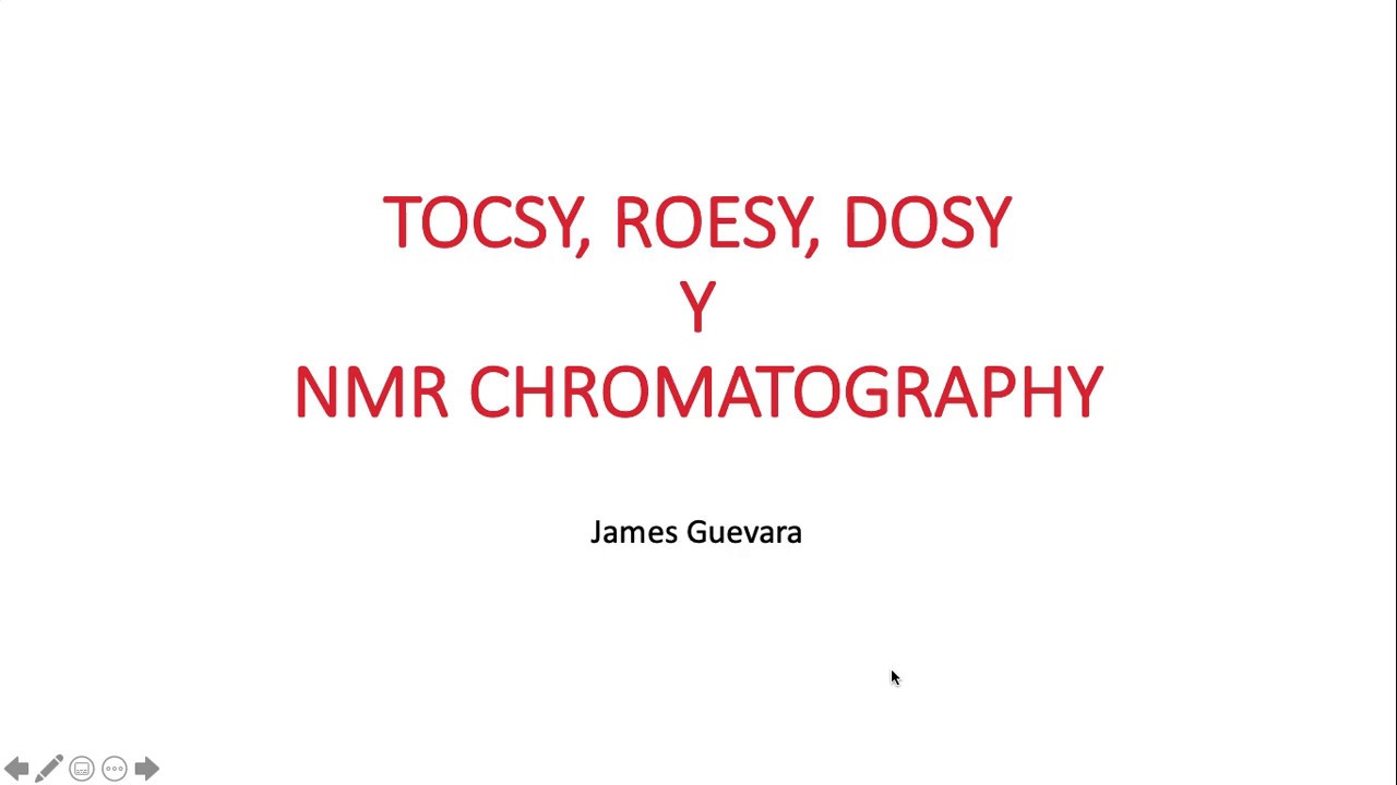 TOCSY, ROESY y avances en la separación de compuestos por 