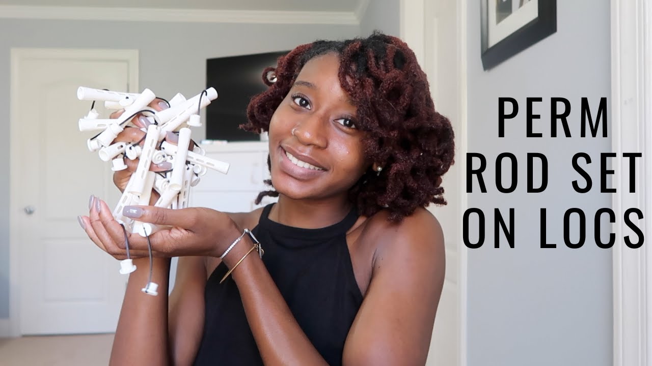Perm Rod Set on Medium Locs | Styling + Semi-Retwisting | Using Mousse!