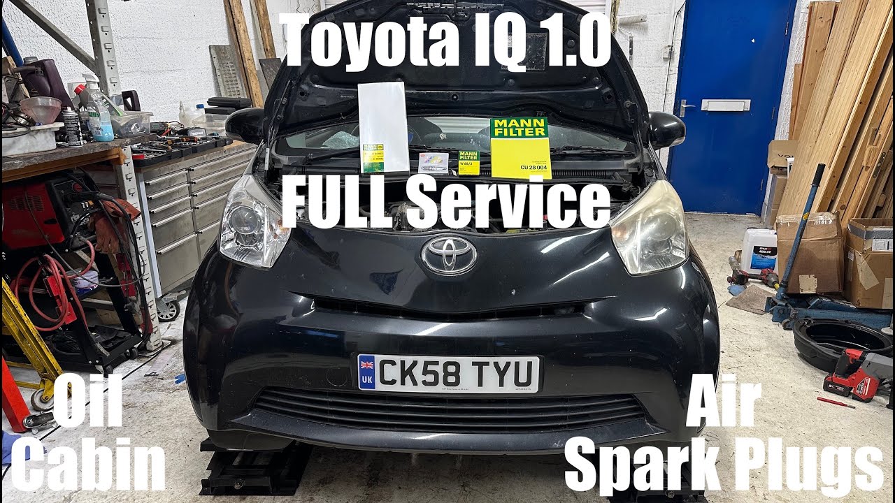 Toyota IQ 1.0 - Full Service - Oil Air Cabin & Spark Plugs - How To DIY