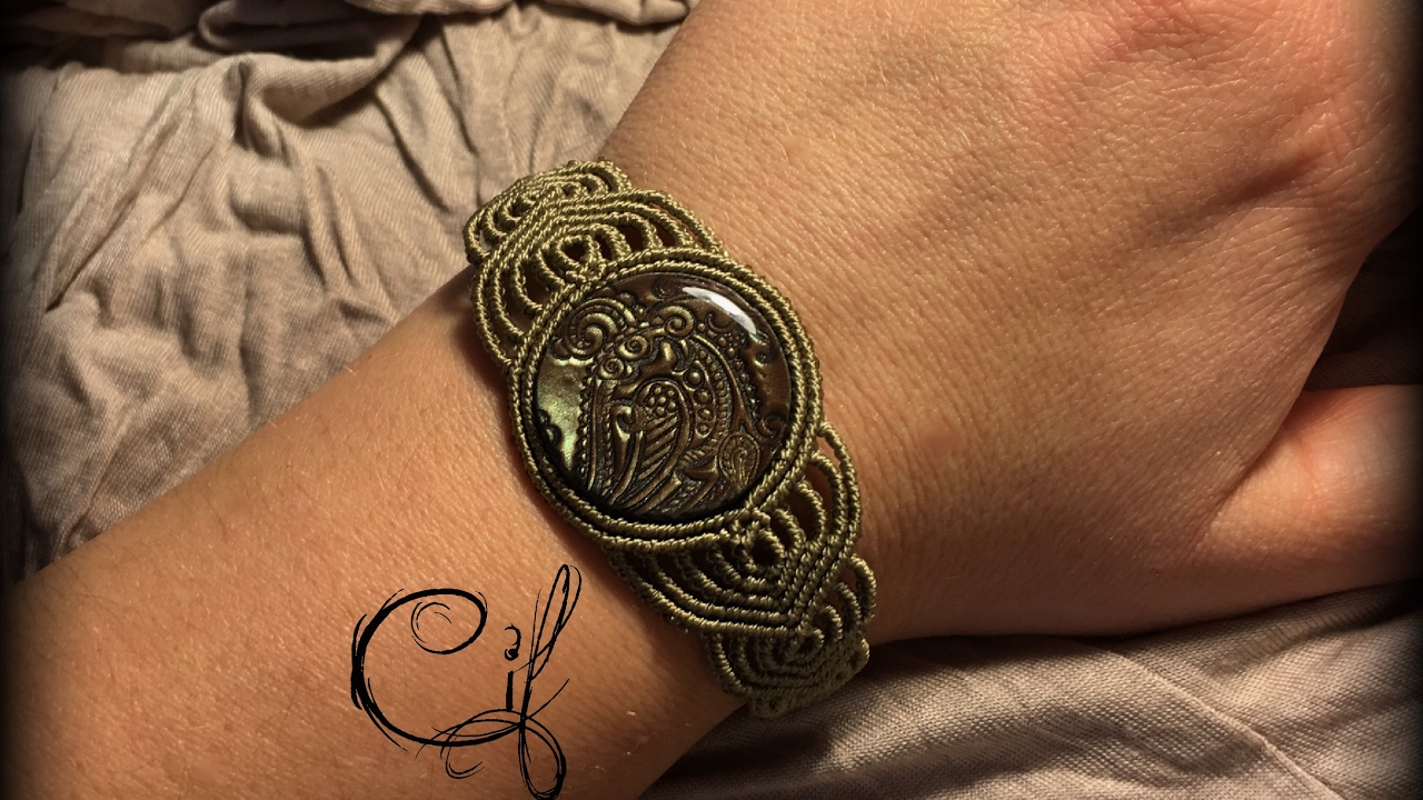 Tutorial Bracciale Macramè con Cabochon