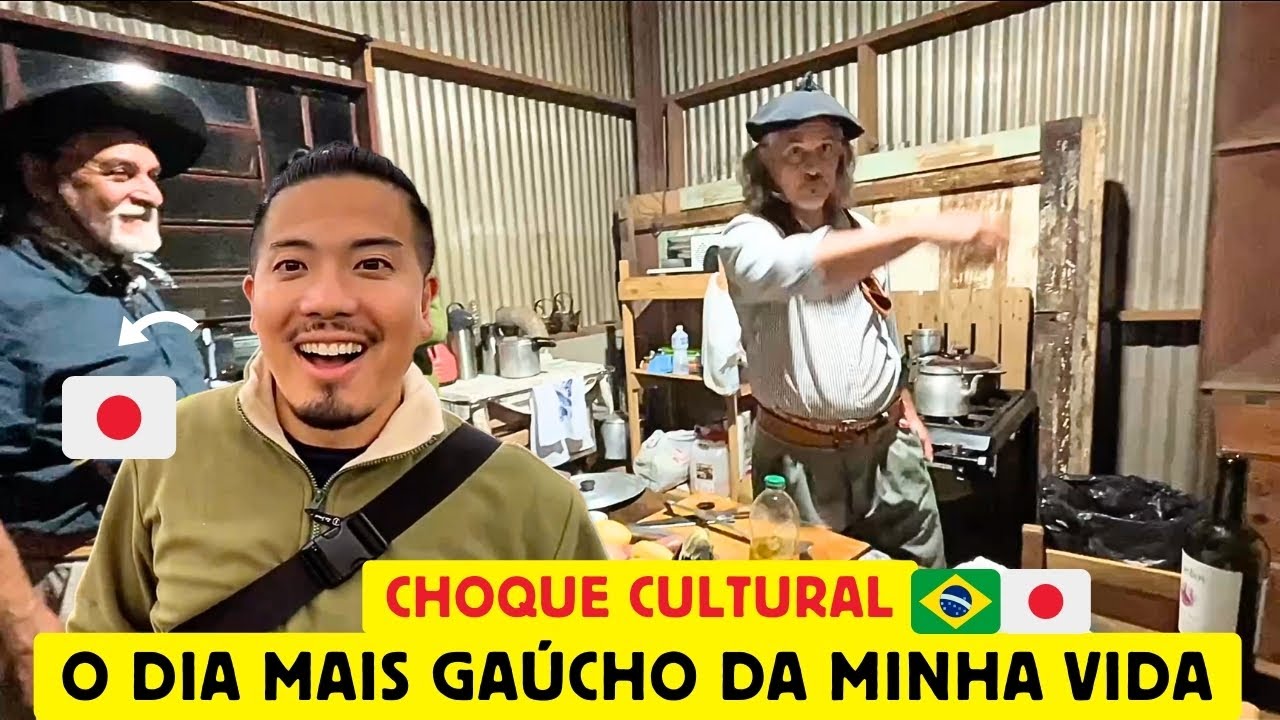 O dia mais gaúcho da vida de um japonês. O choque cultural foi grande!!