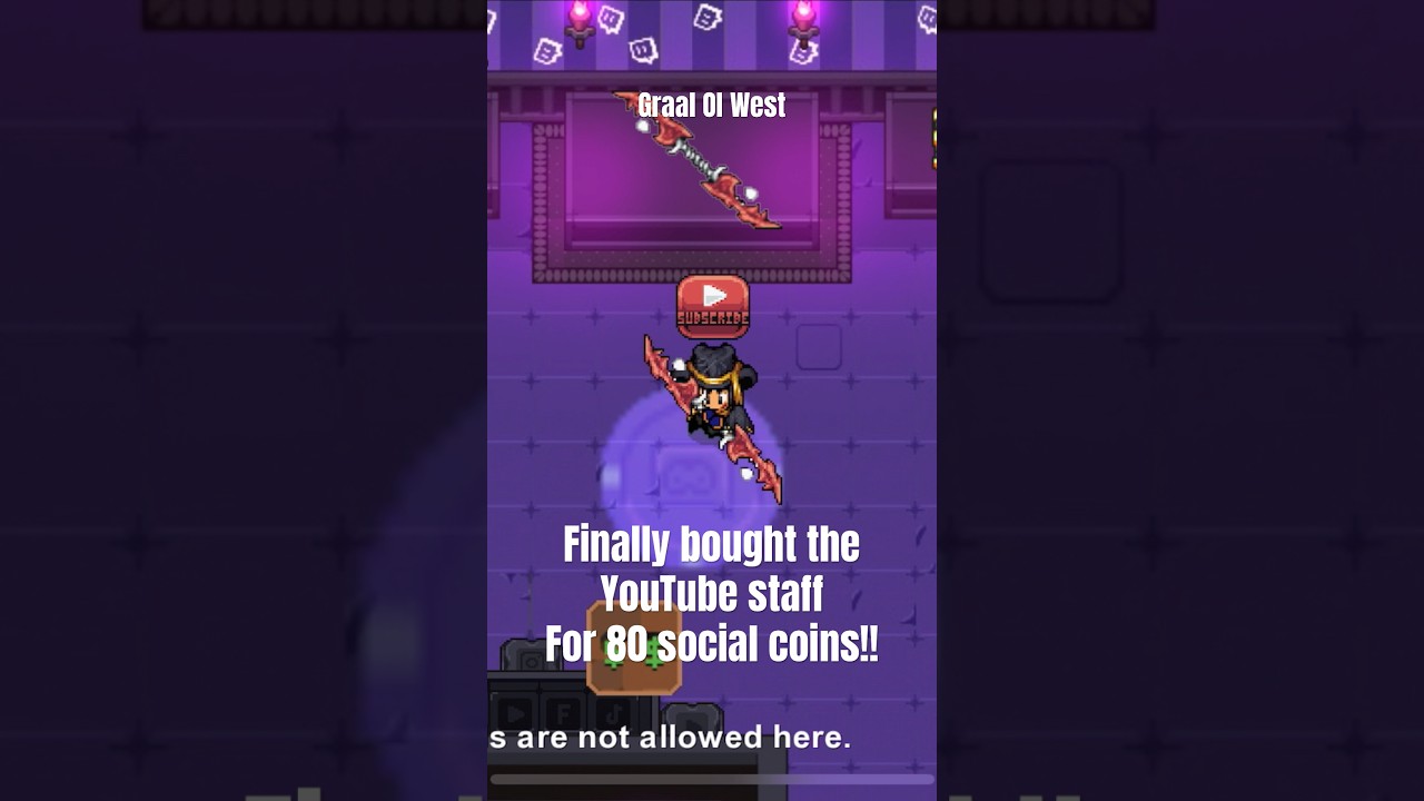 Graal Ol West | First Player To Buy The YouTube Staff For 80 Social Media Coins!