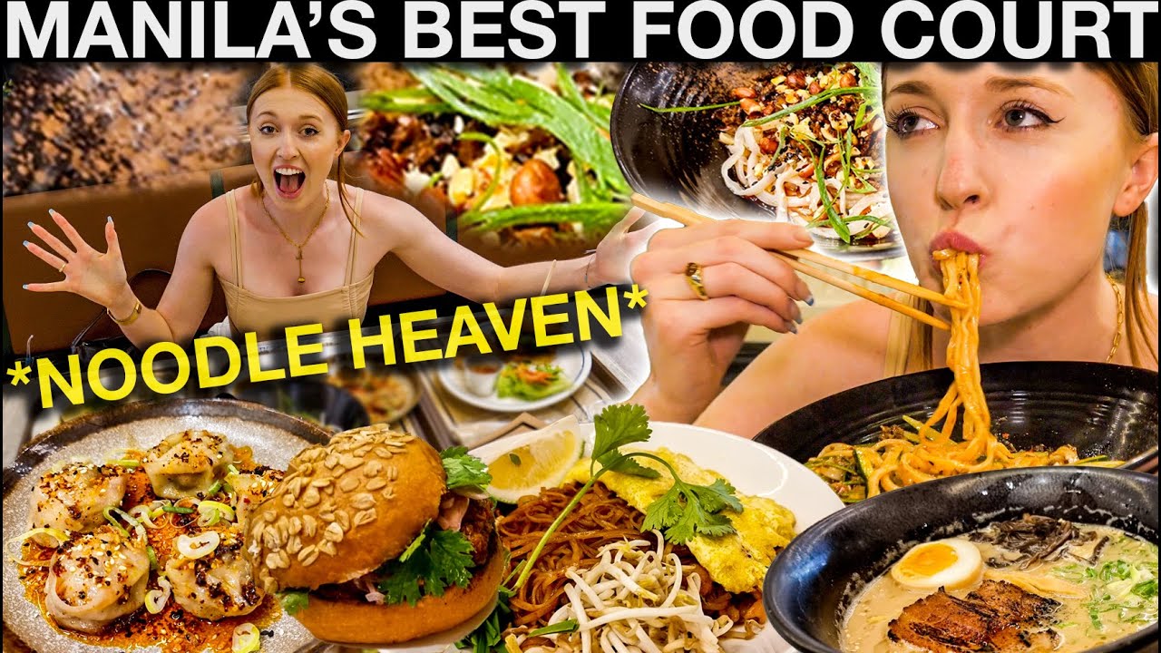 Blown Away by FILIPINO MALL FOOD COURT! Asian Food FEAST in Manila