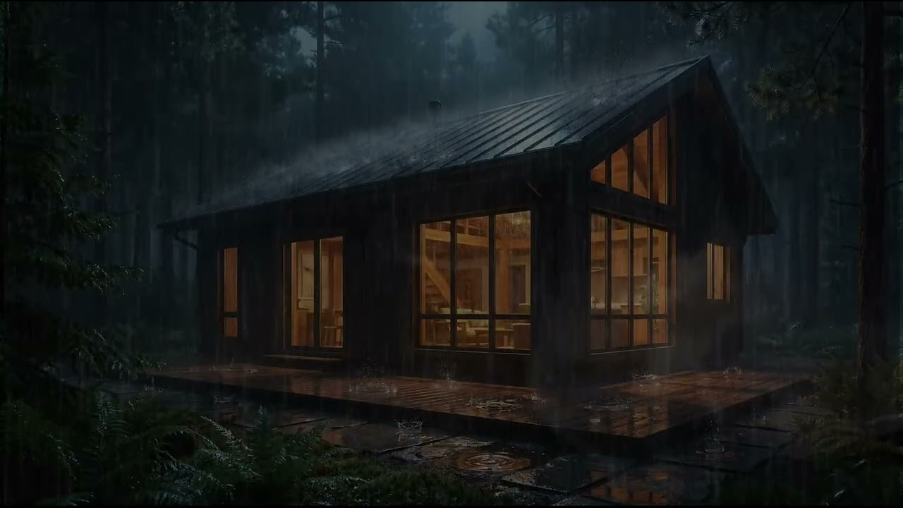 🌙 Gentle Rain at Night for Sleeping | Stress Relief, Focus & Calm Mind