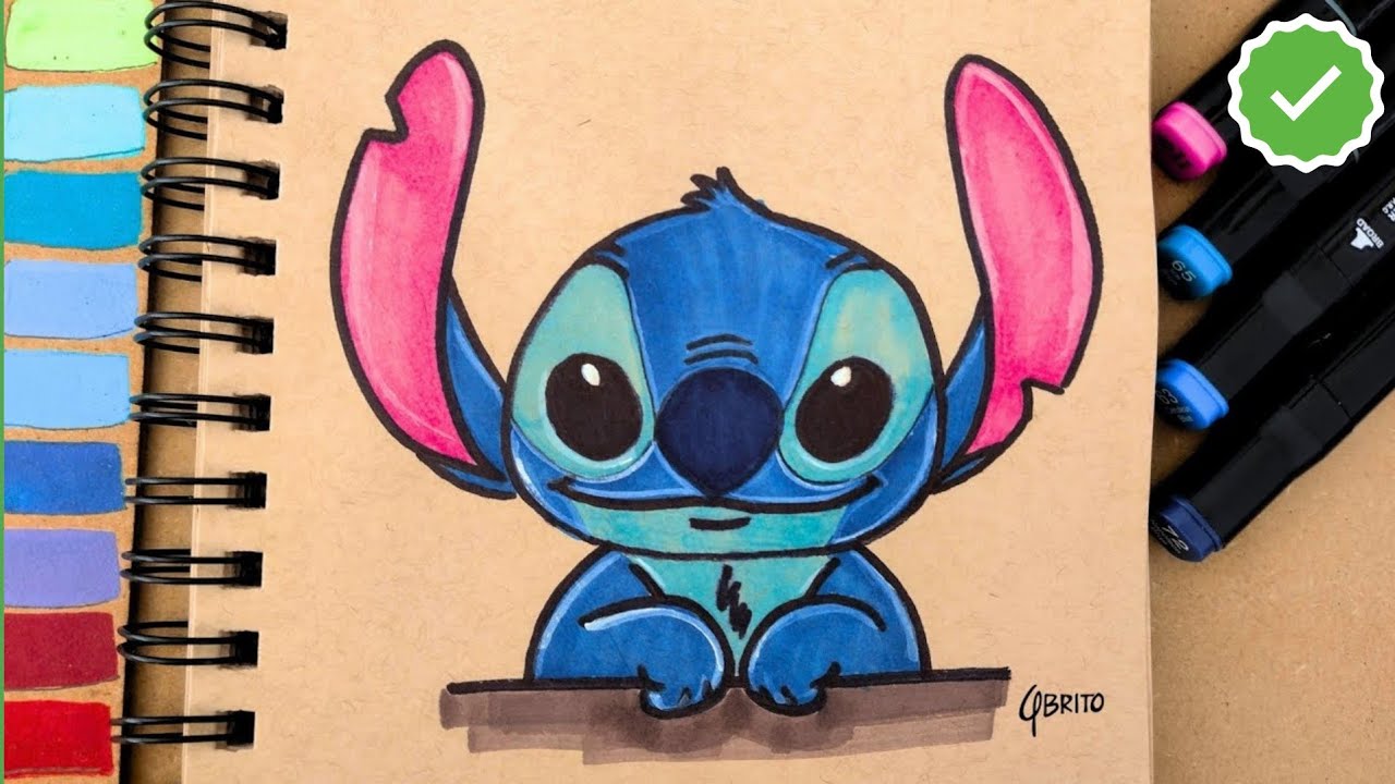 Cómo Dibujar a STITCH 🔵🟣 | Paso a Paso | Dibujemos juntos