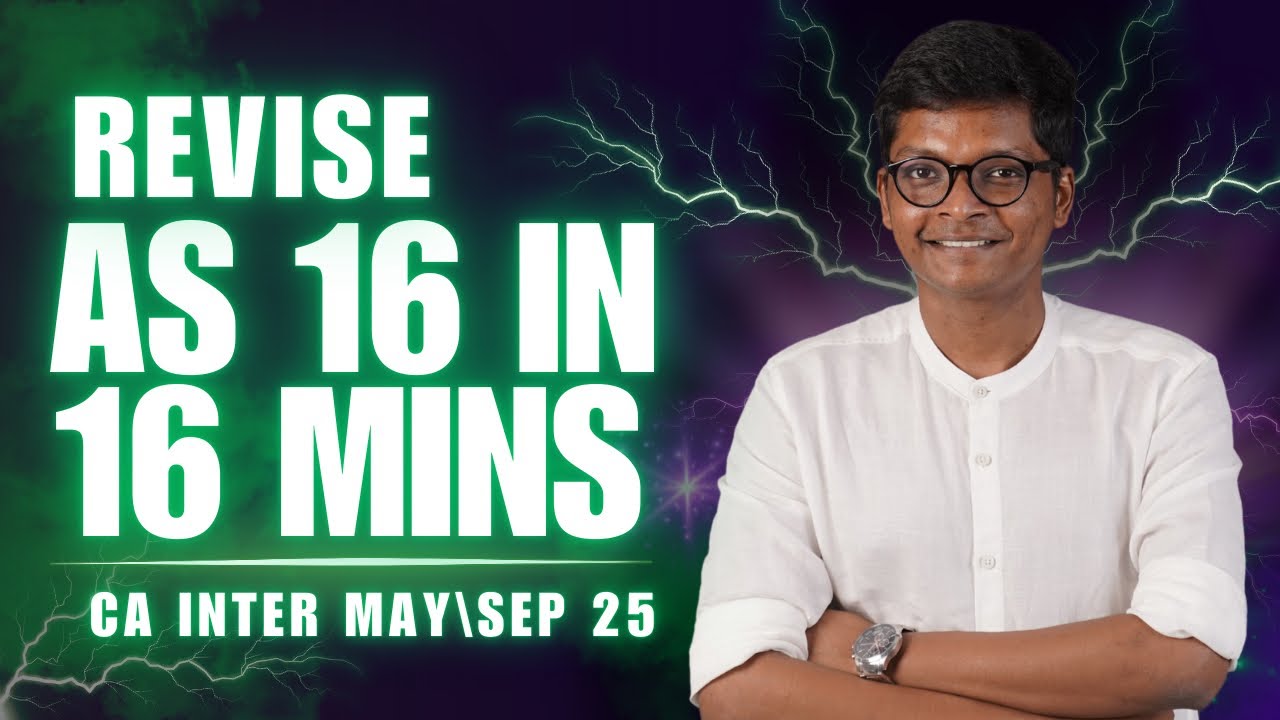 Revise AS 16 in 16 Minutes - CA Inter - May / Sep 25 Exams