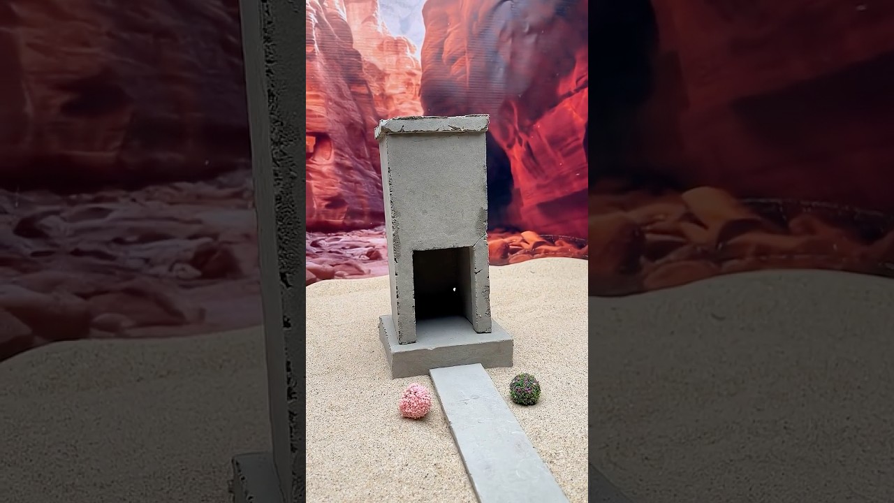 Mini Concrete House in Desert Landscape. #architecture #miniarchitecture #building #creativeprocess