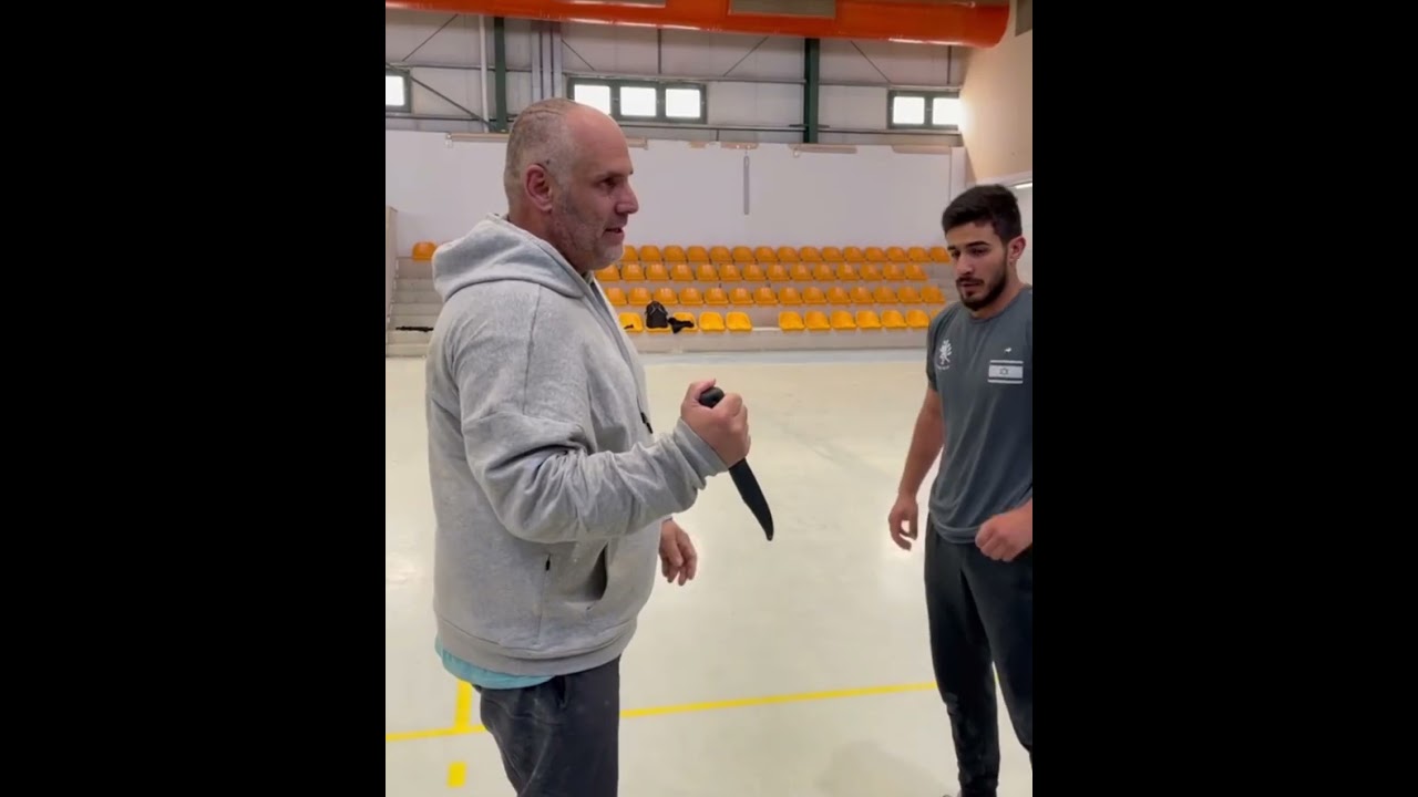 realistic knife defense for krav maga instructor in the IDF