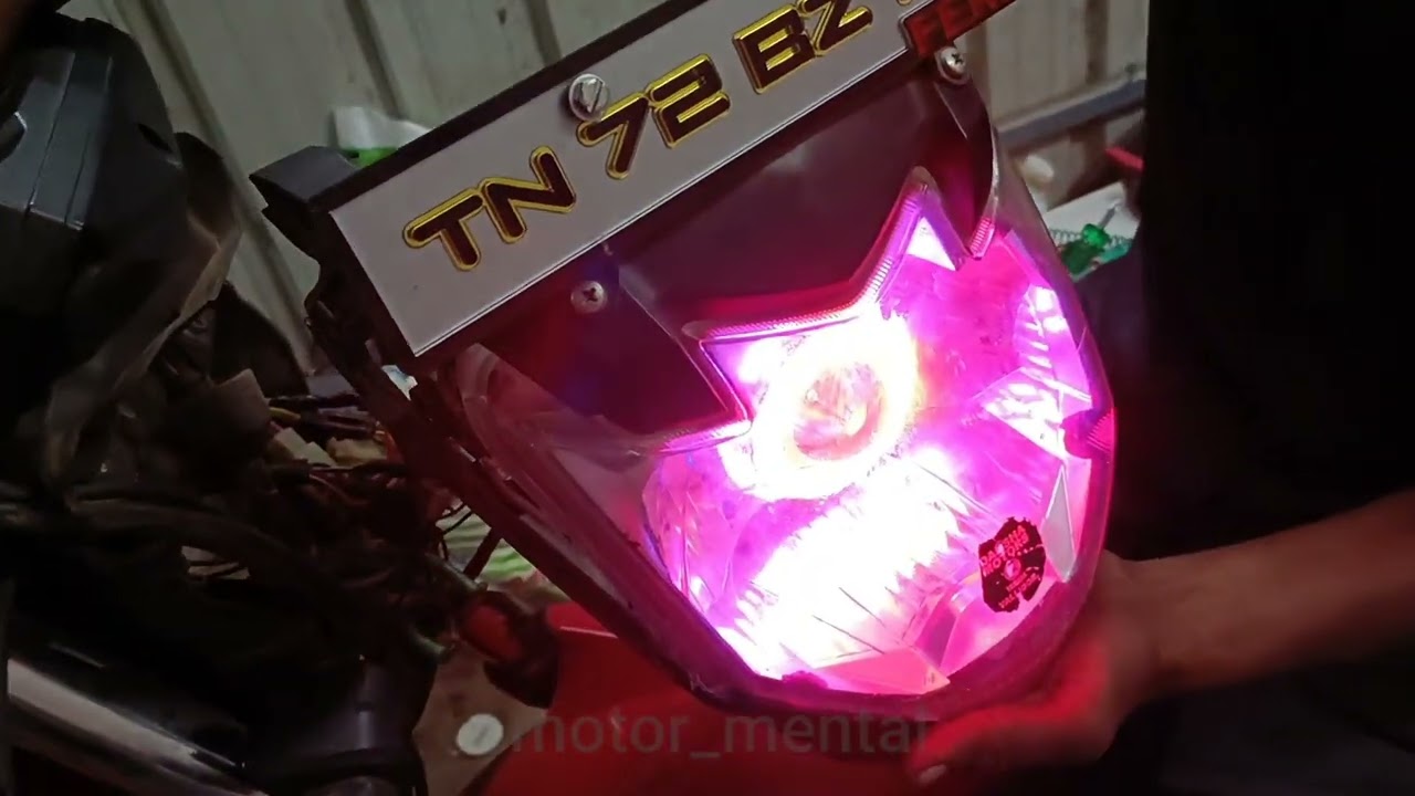 LED Headlight Projector | Dual Angel Ring light with Devil Eye LED Fan Projector with Flash mode | ✨