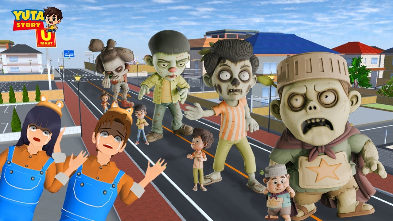 Yuta Mio Panik CCTV Merekam JUMBO dikutuk jadi ZOMBI oleh PENYIHIR 😨 | Sakura School Simulator