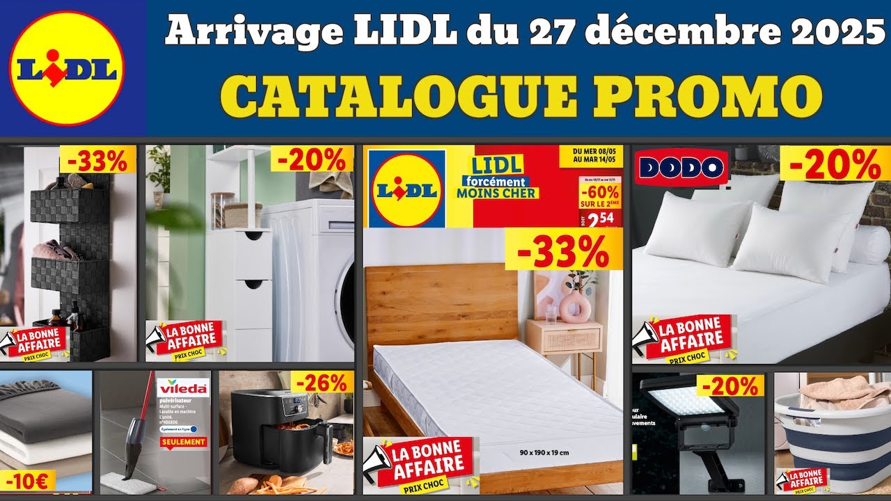 catalogue LIDL du 27 d&eacute;cembre 2025 ✅ Arrivage maison cuisine 🔥 Promos deals SilverCrest Vileda